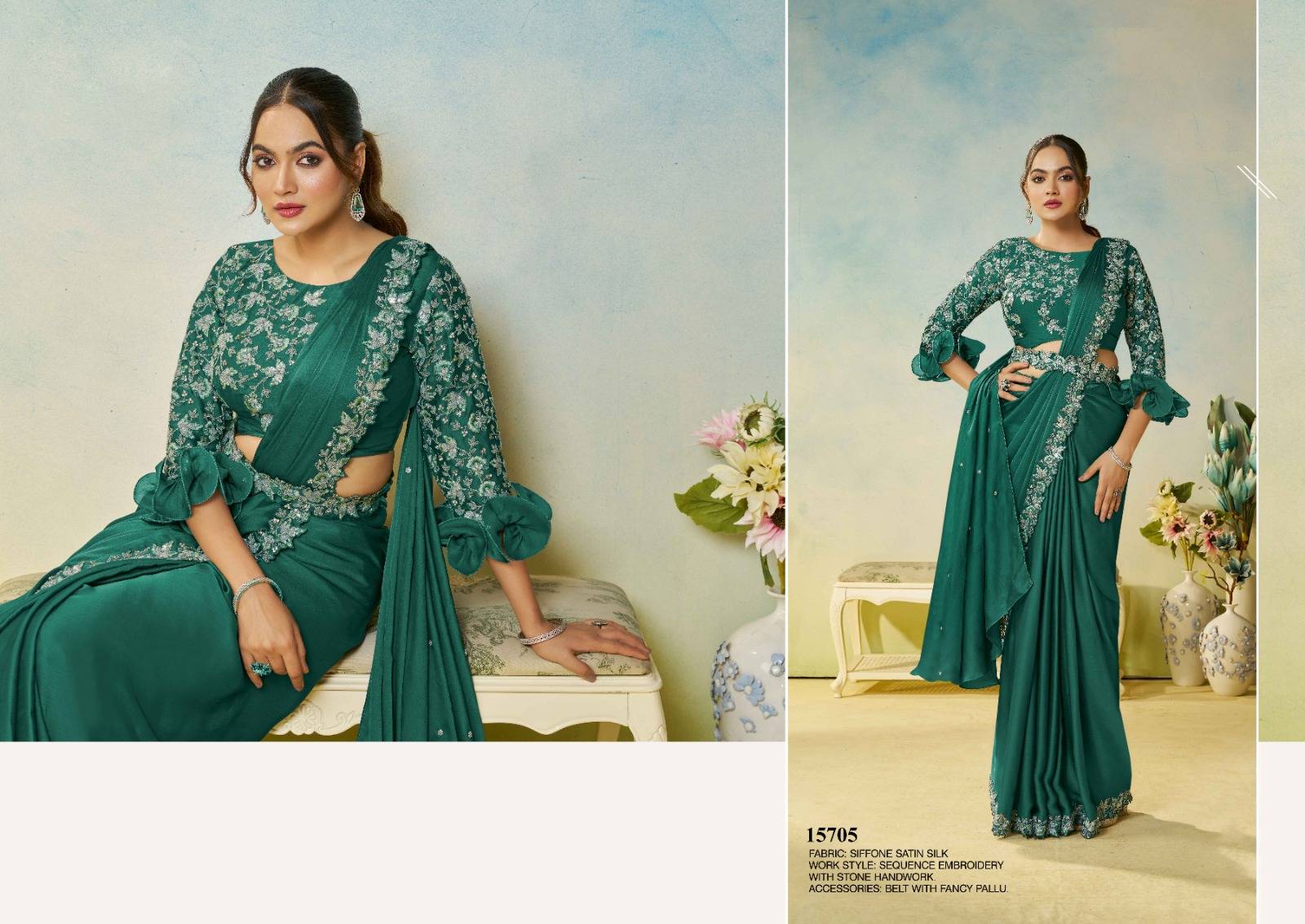 MOHMANTHAN ODYSSEY by Mahotsav 15700 to 15720 Series Indian Traditional Wear & Occasional Stitched Sarees At Wholesale Price